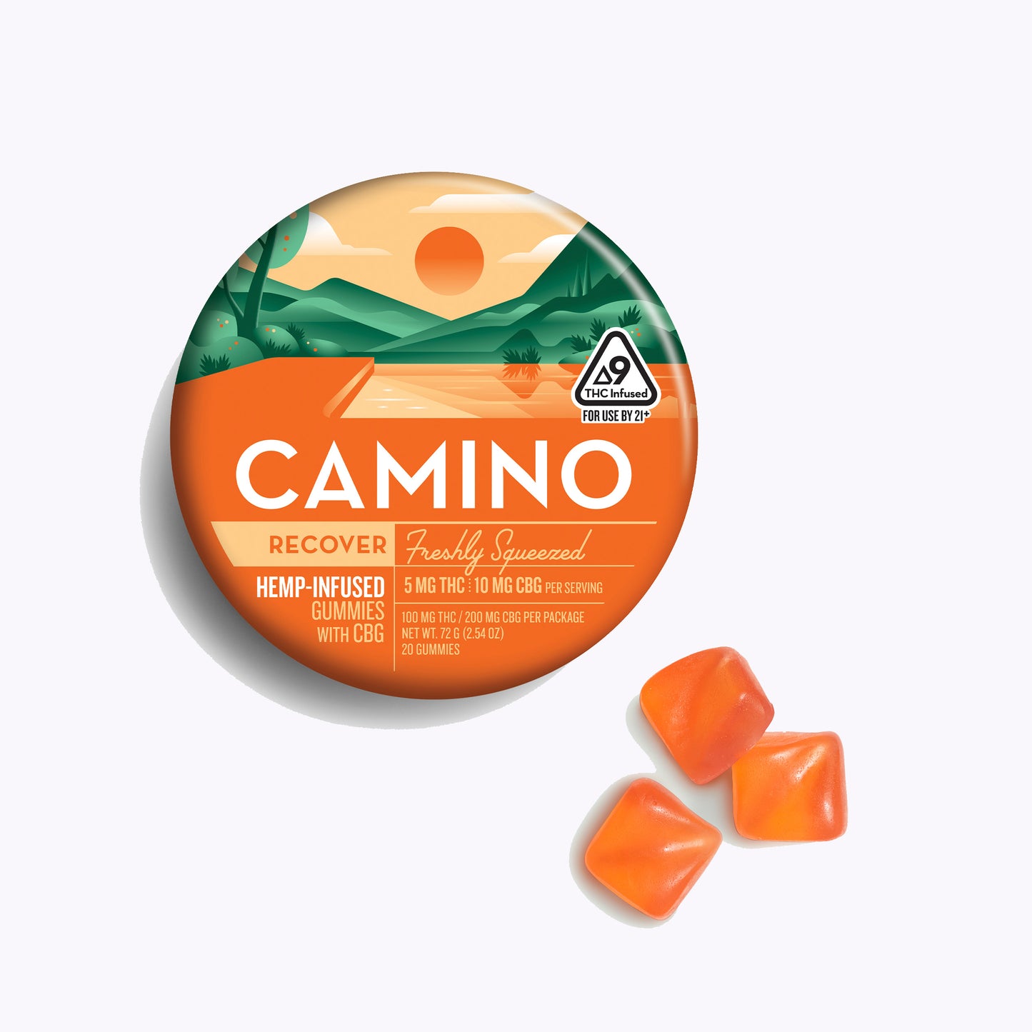Freshly Squeezed Recover Gummies - 5mg THC and 10mg CBG