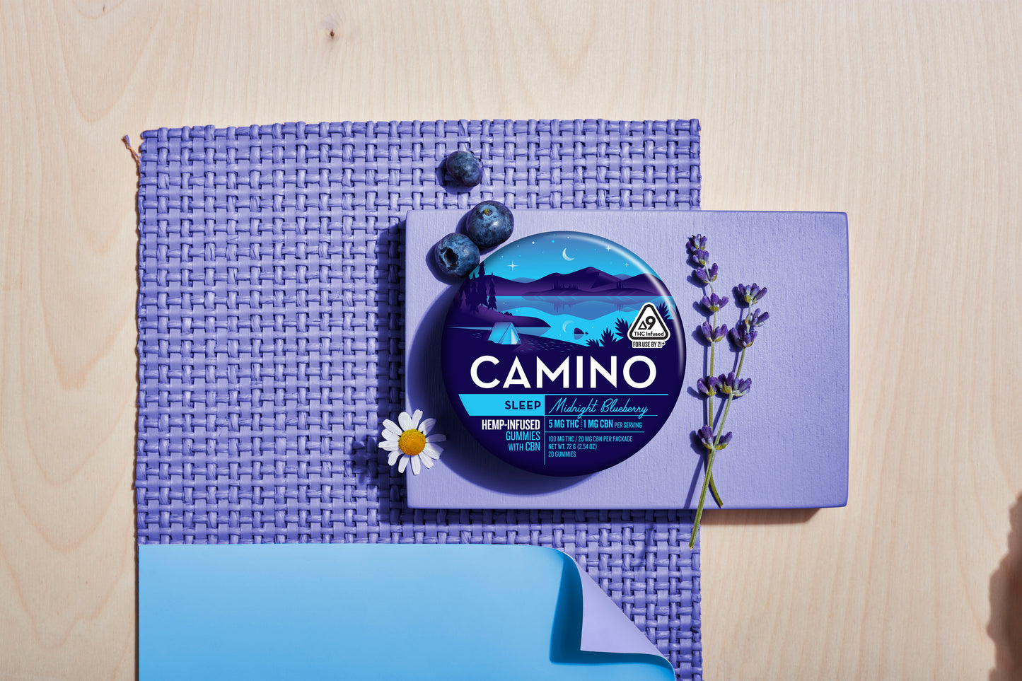 Midnight Blueberry Sleep Gummies - 5mg THC and 1mg CBN