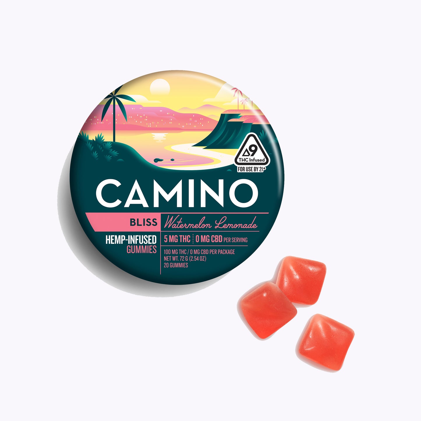 Watermelon Lemonade Bliss Gummies - 5mg THC