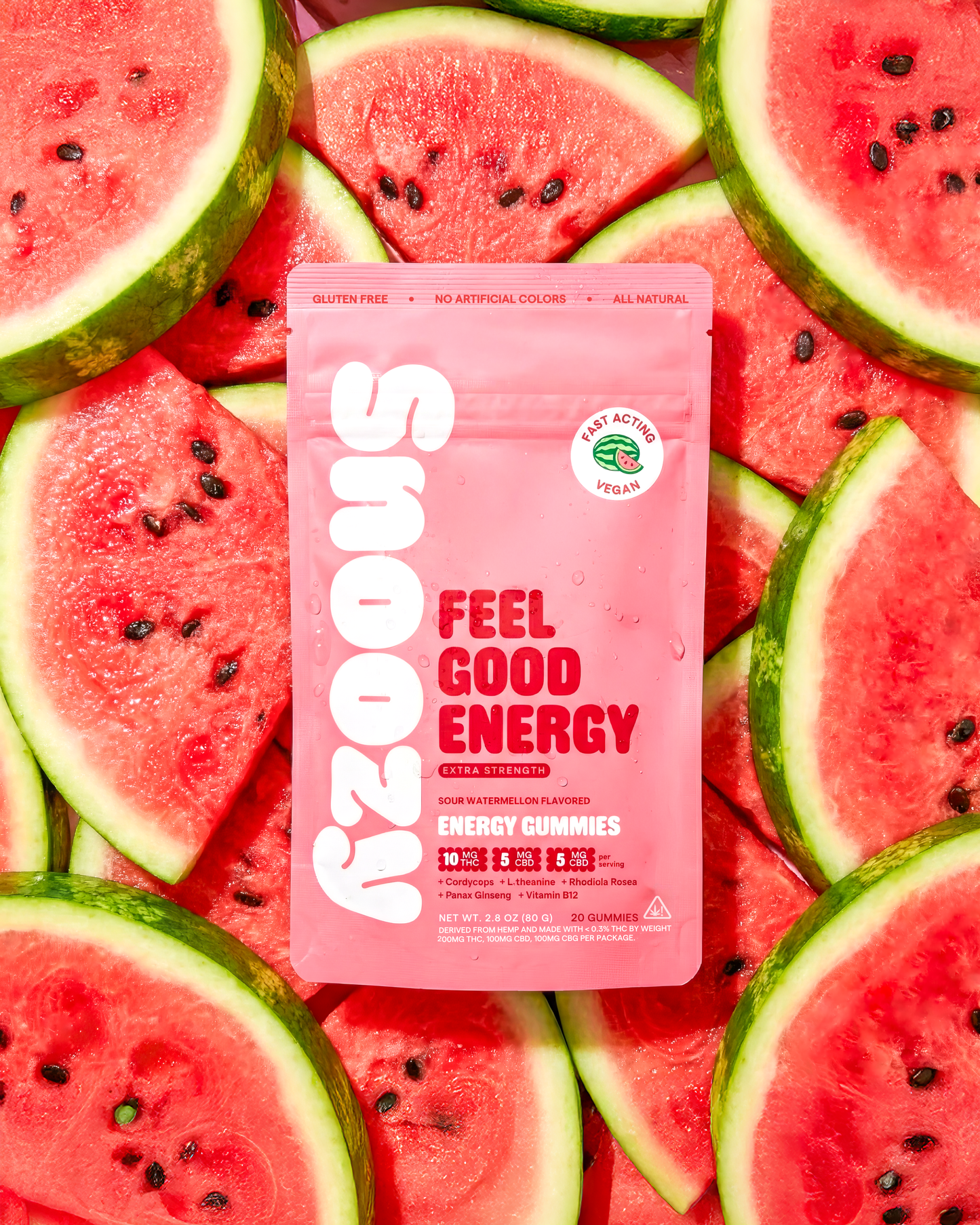Feel Good Energy Gummies - 10mg THC, 5mg CBG, & 5mg CBG