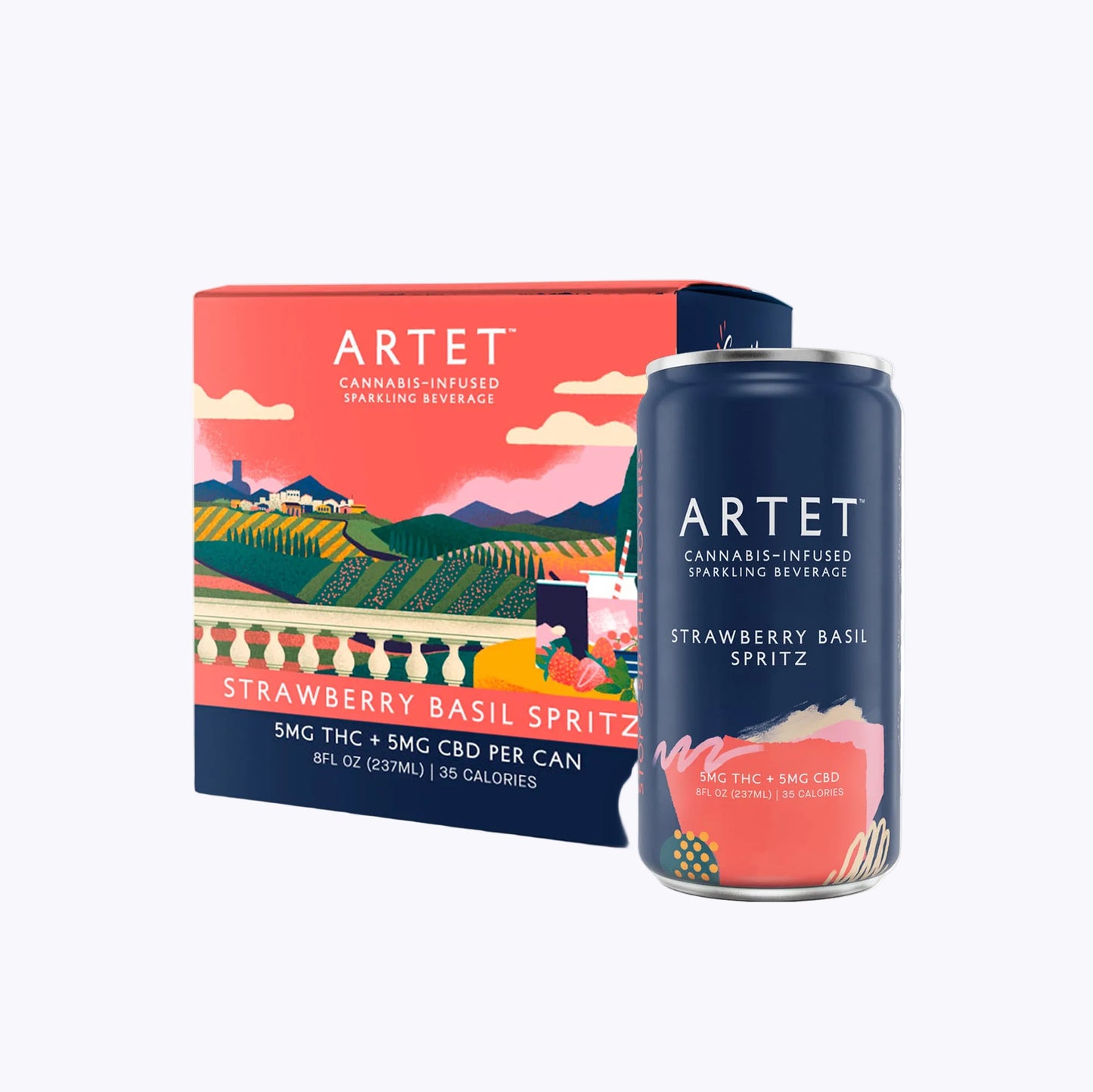Strawberry Basil Spritz 1:1 - 5mg or 10mg THC