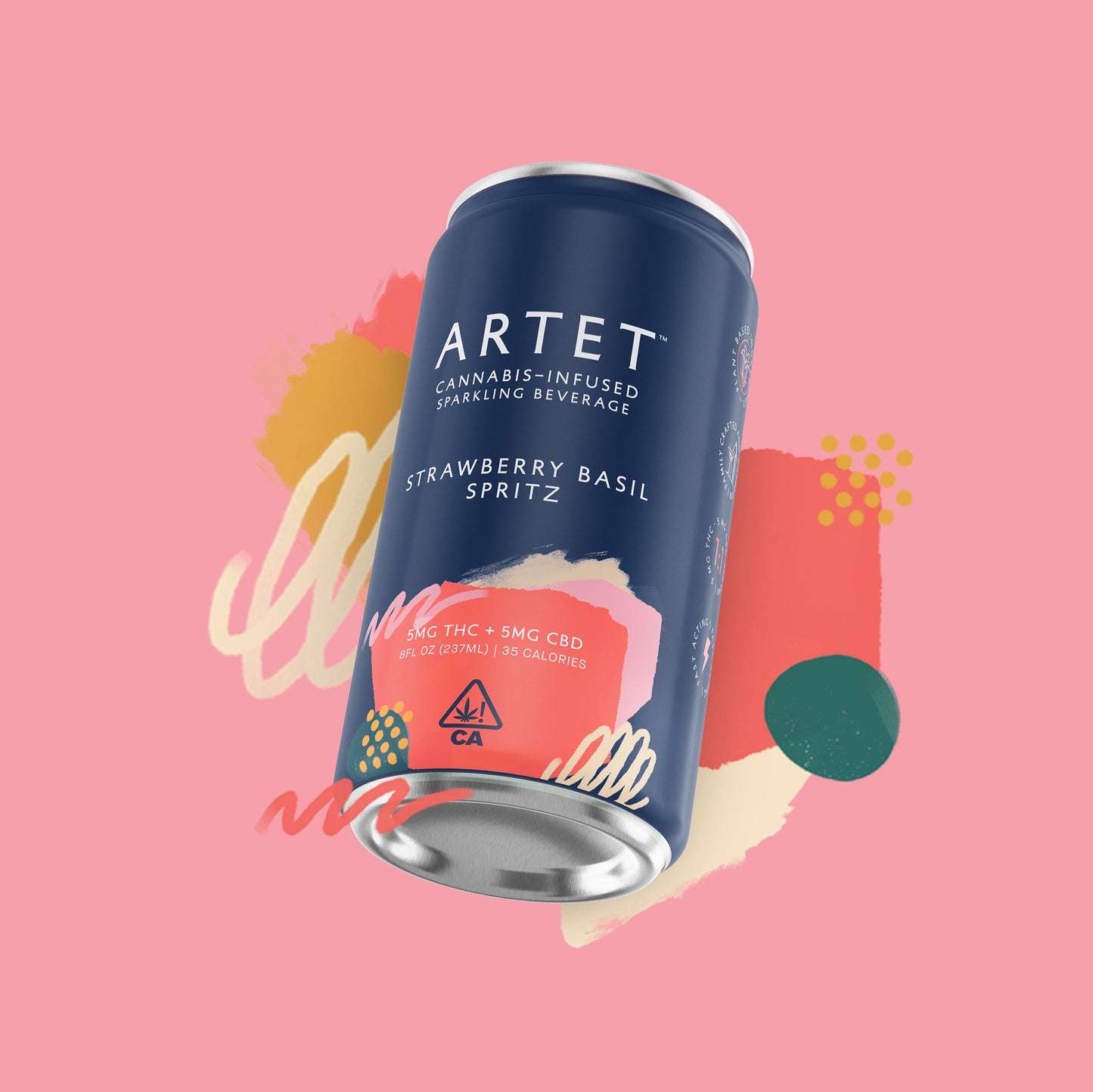 Strawberry Basil Spritz 1:1 - 5mg THC and CBD