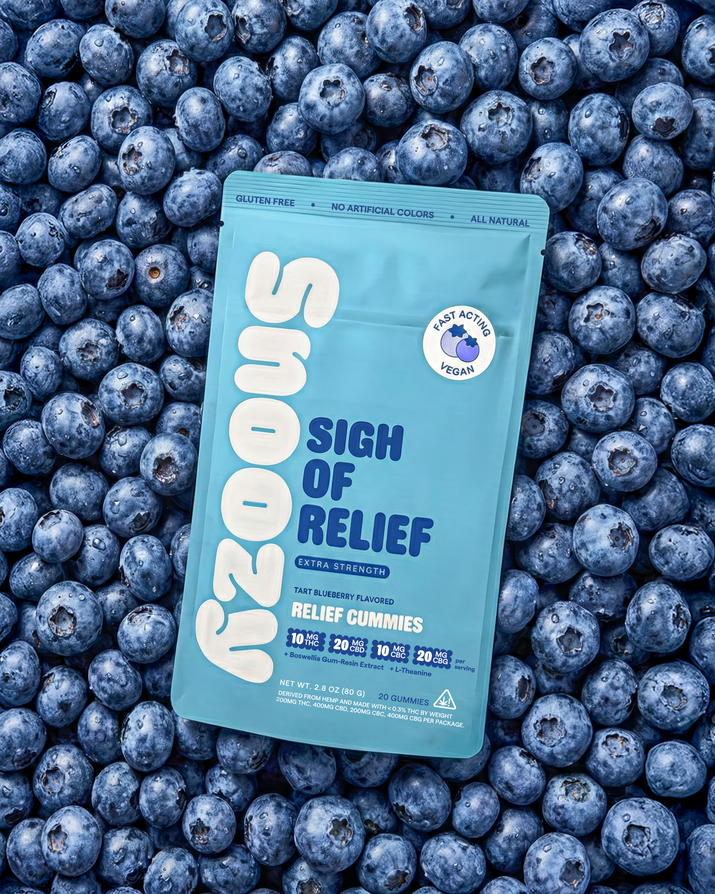 Sigh Of Relief Gummies - 10mg THC, 20mg CBD, 20mg CBG, 10mg CBC