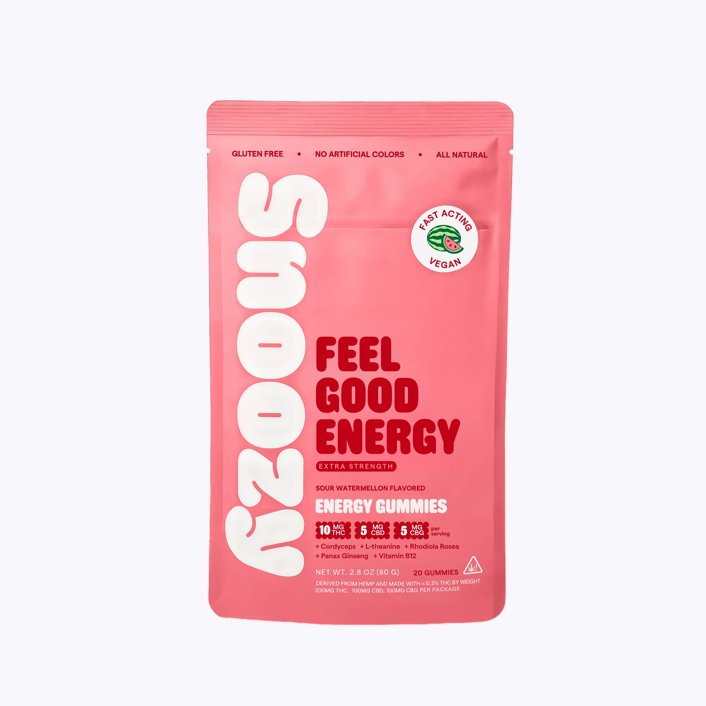 Feel Good Energy Gummies - 10mg THC, 5mg CBG, & 5mg CBG