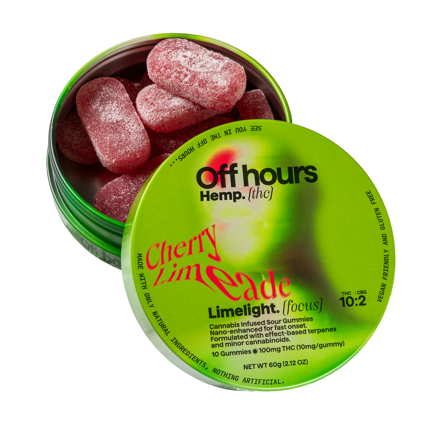 Limelight Cherry Limeade Gummies - 10mg THC and 2mg CBG