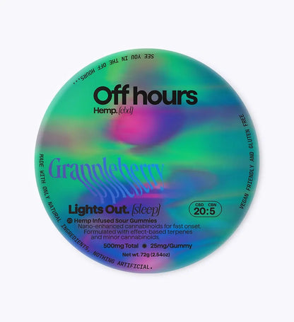 Lights Out Grappleberry Gummies - 20mg CBD and 5mg CBN