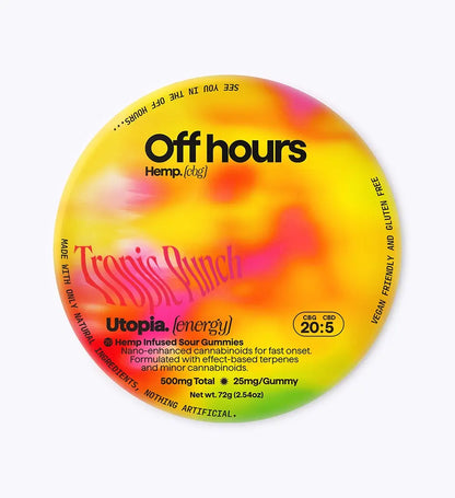 Utopia Sour Tropic Punch Gummies - 20mg CBG and 5mg CBD