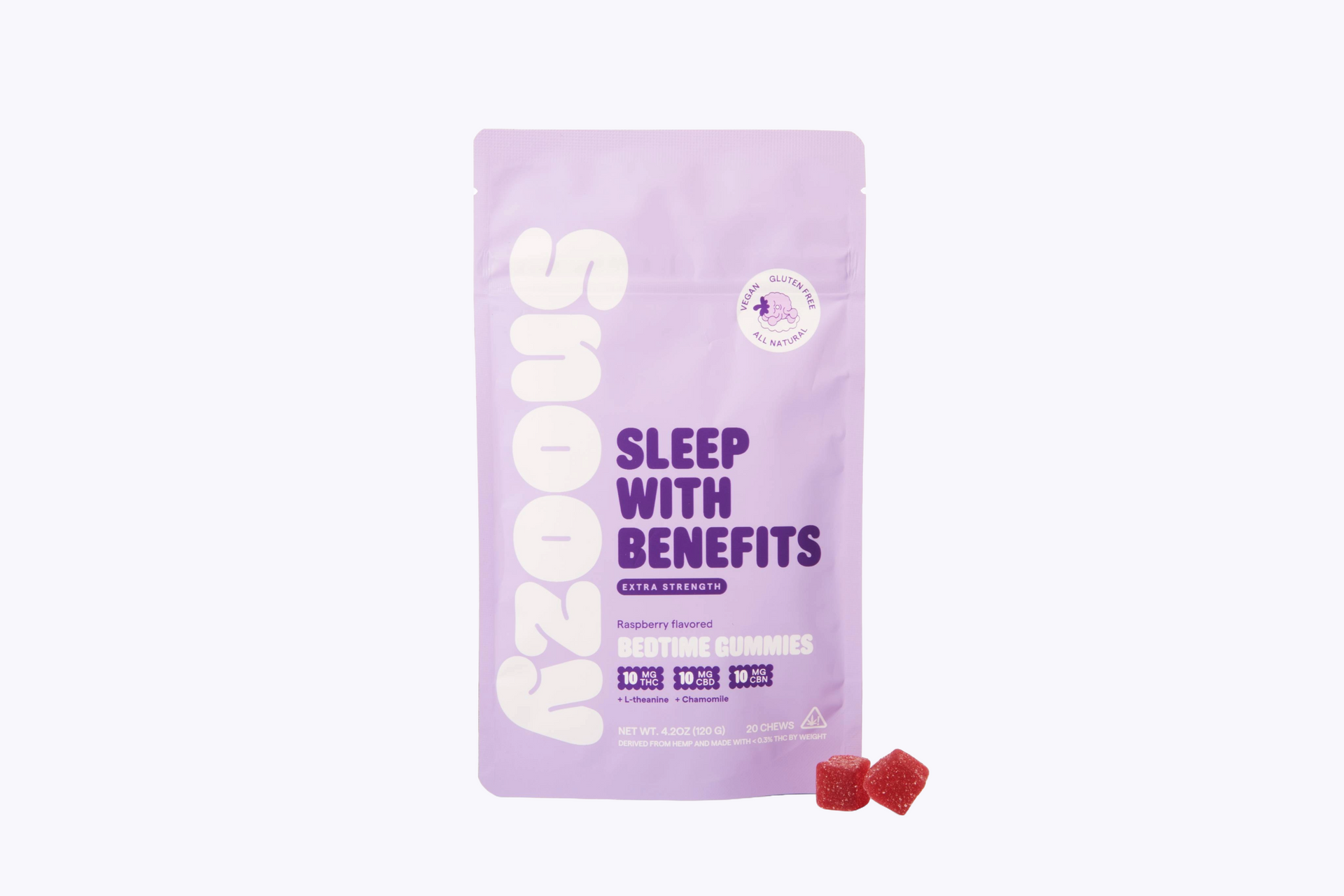 Snoozy Bedtime Gummies Extra Strength - 10mg THC and 10mg CBN