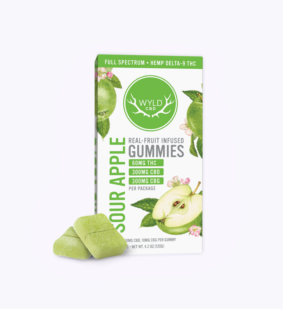 Sour Apple Active Gummies - 2mg THC