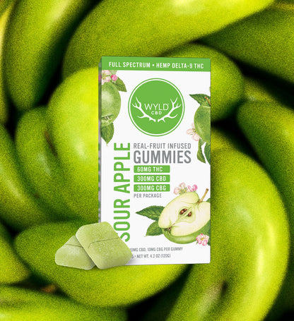 Sour Apple Active Gummies - 2mg THC