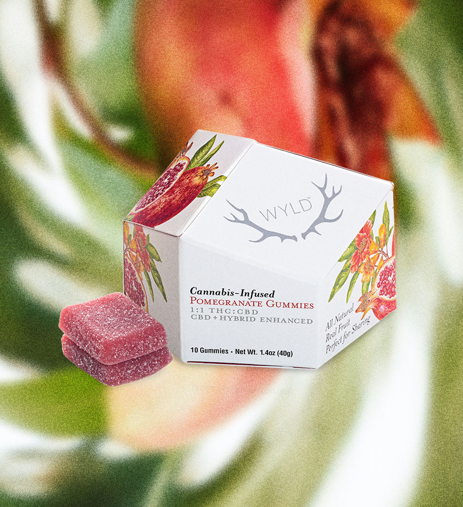 Pomegranate 1:1 Restore Gummies - 10mg THC and CBD