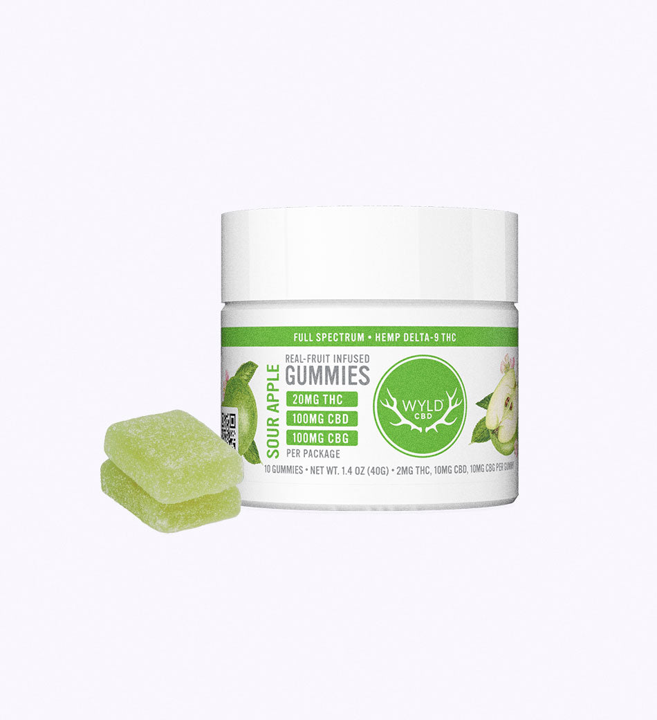 Sour Apple Active Gummies - 2mg THC