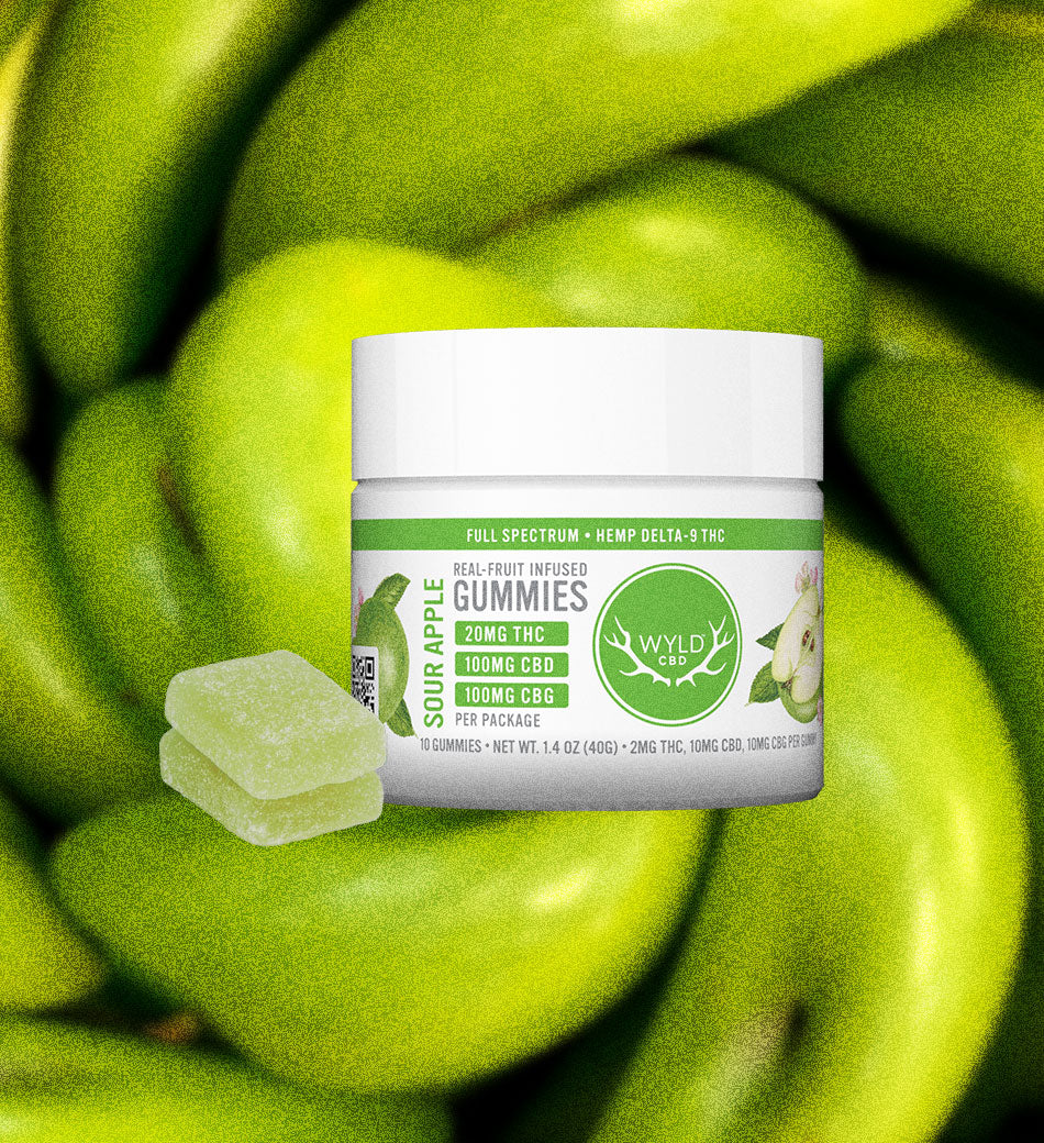 Sour Apple Active Gummies - 2mg THC